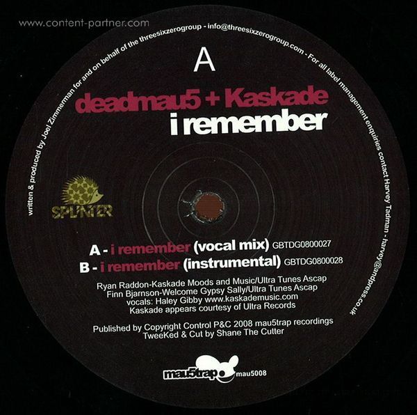 Deadmau5 & Kaskade - I Remember