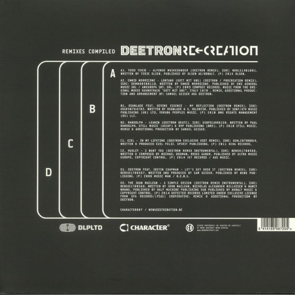 Deetron - Re-creation: Remixes Compiled (Back)