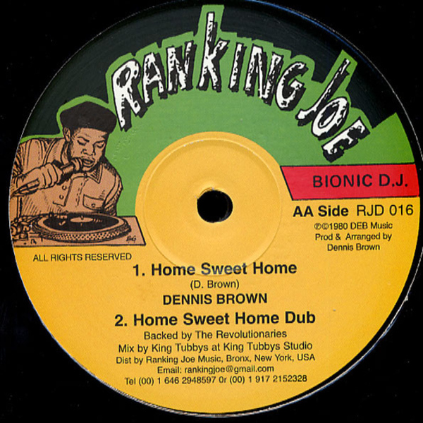 Dennis Brown - Home Sweet Home / Home Sweet Home Dub / Zion High (Back)