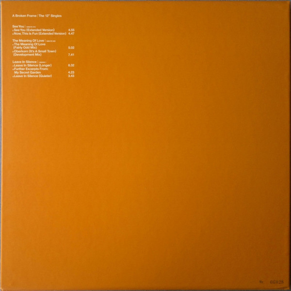 Depeche Mode - A Broken Frame-12" Singles (Ltd. numbered Edition) (Back)