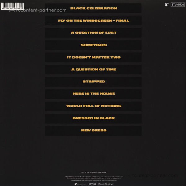 Depeche Mode - Black Celebration (LP 180g) (Back)