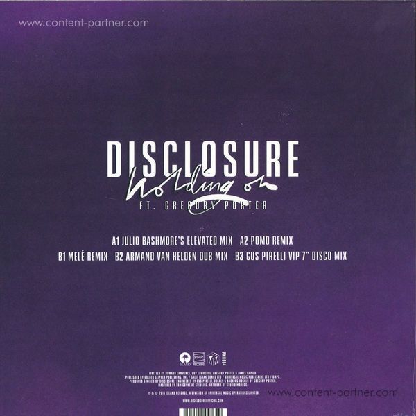 Disclosure - Holding On Ft. Gregory Porter (Back)