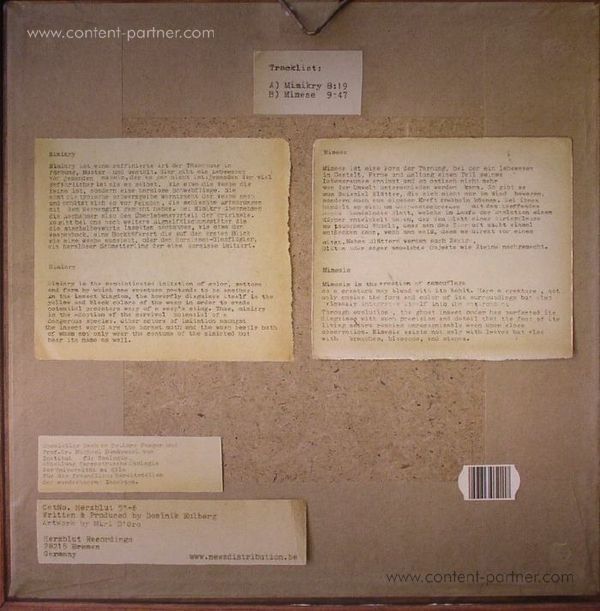 Dominik Eulberg - Mimikry & Mimese Ep (Back)