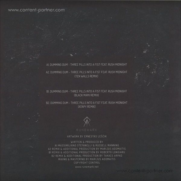 Dumming Dum Feat. Rush Midnight - Three Pills Into A Fist (Back)