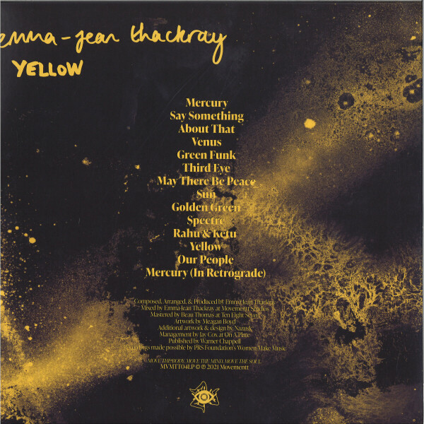 EMMA-JEAN THACKRAY - Yellow (Black Vinyl 2LP+MP3 Gatefold) (Back)
