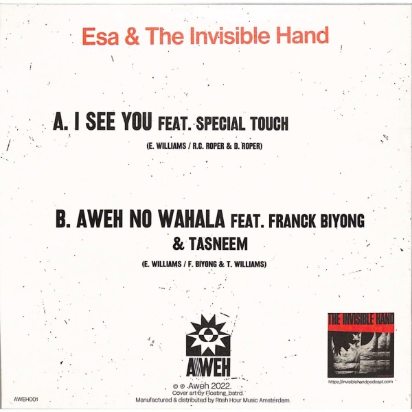 ESA & THE INVISIBLE HAND - I SEE YOU (FEAT. SPECIAL TOUCH) / AWEH NO WAHALA ( (Back)