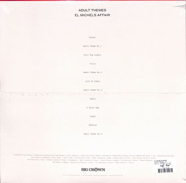El Michels Affair - Adult Theme (Black Vinyl LP) (Back)