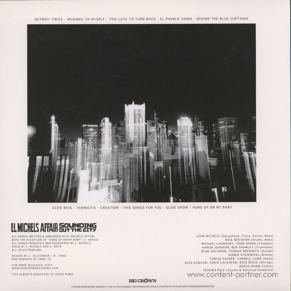 El Michels Affair - Sounding Out The City (LP) (Back)