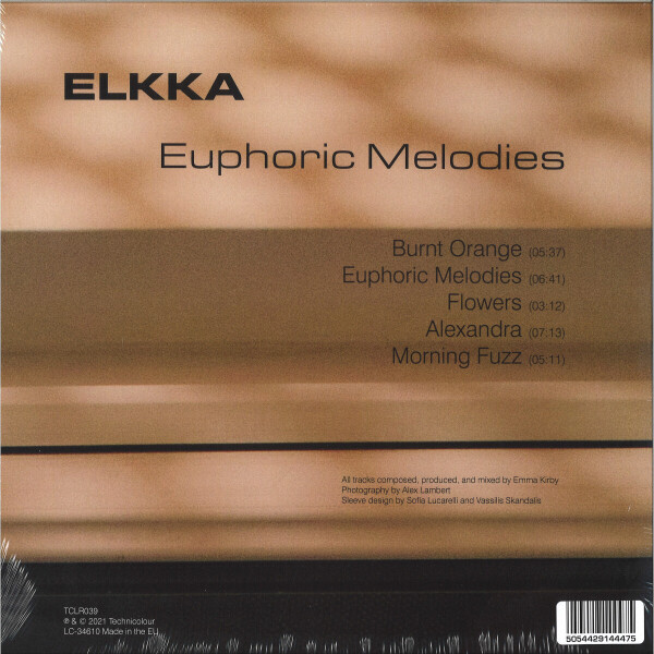 Elkka - Euphoric Melodies (12inch+MP3) (Back)
