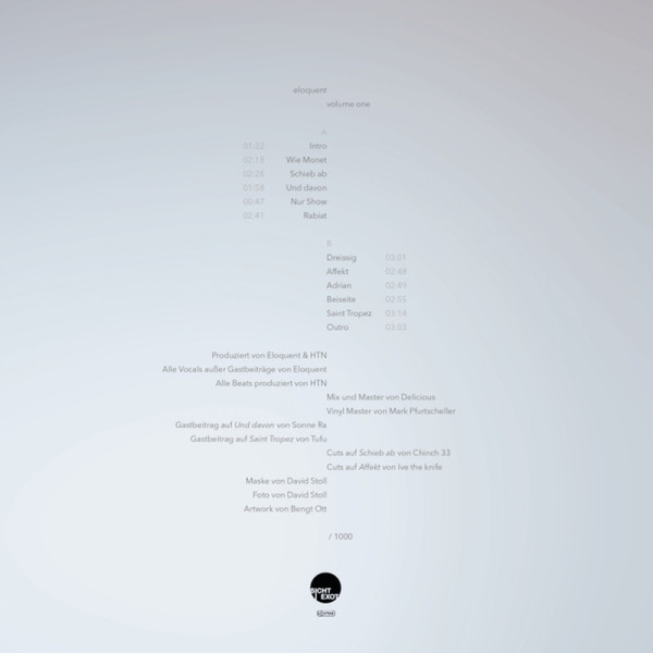 Eloquent - Volume One (Back)