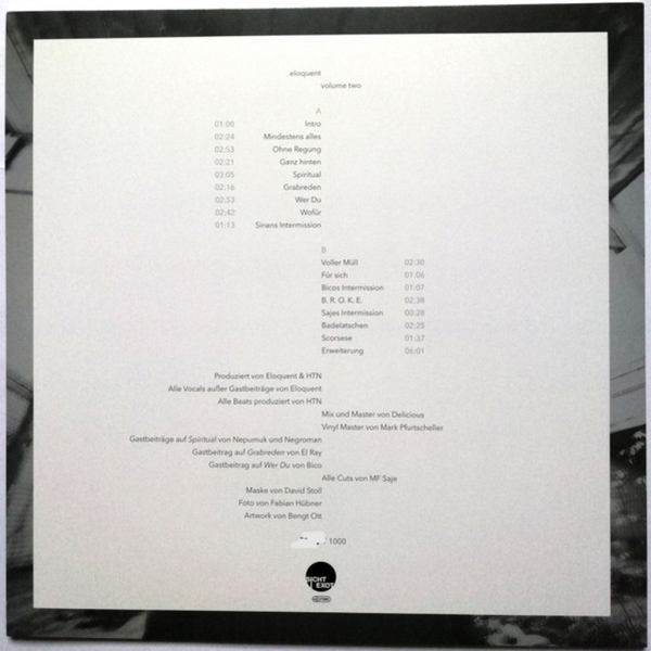 Eloquent - Volume Two (Back)