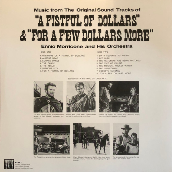 Ennio Morricone - A Fistful of Dollars/For a Few Dollars More (Back)