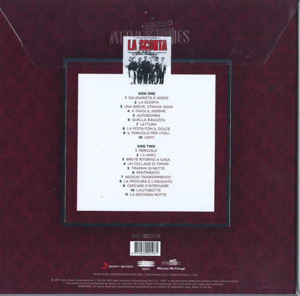 Ennio Morricone - La Scorta (OST) (Ltd. Clear Vinyl) (Back)