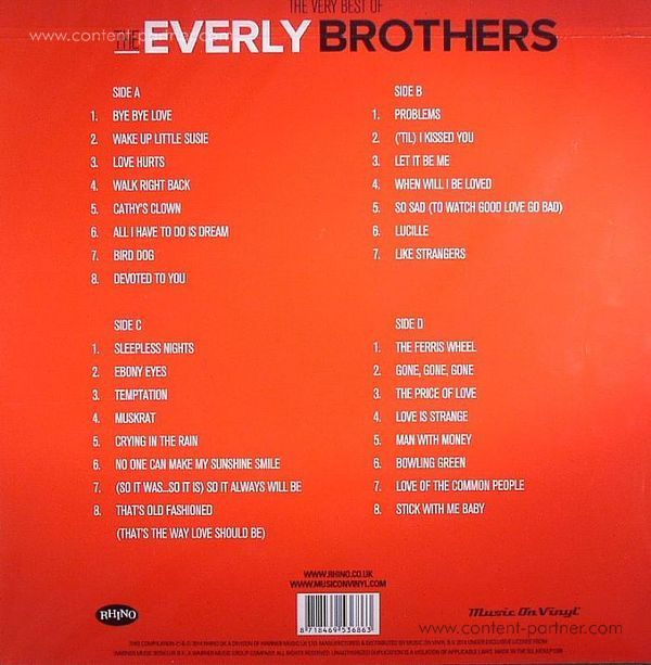 Everly Brothers - Very Best Of (Back)