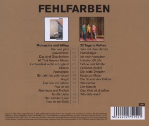 Fehlfarben - 2in1 (Monarchie Und Alltag/33 Tage in Ke (Back)