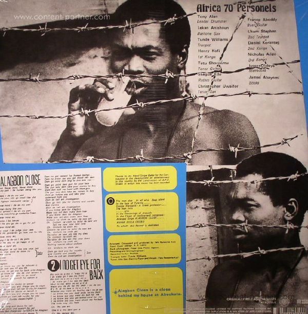 Fela Kuti - Alagbon Close (LP+MP3, 180g) (Back)