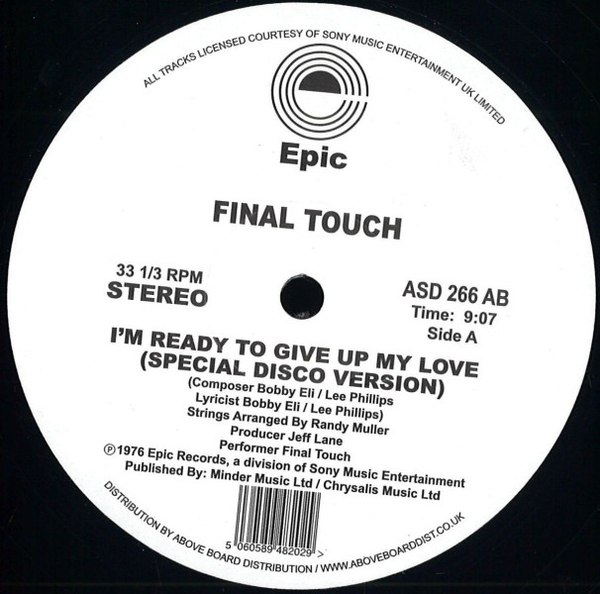 Final Touch - I'm Ready To Give Up My Love (special Disco Versio