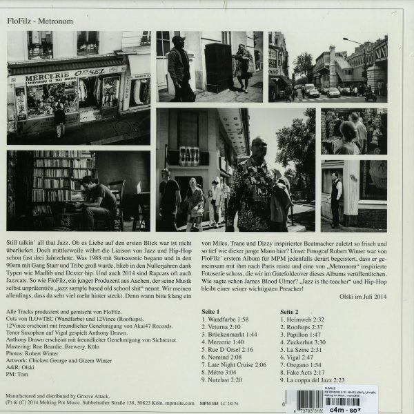 FloFilz - Metronom (LP Repress + MP3) (Back)