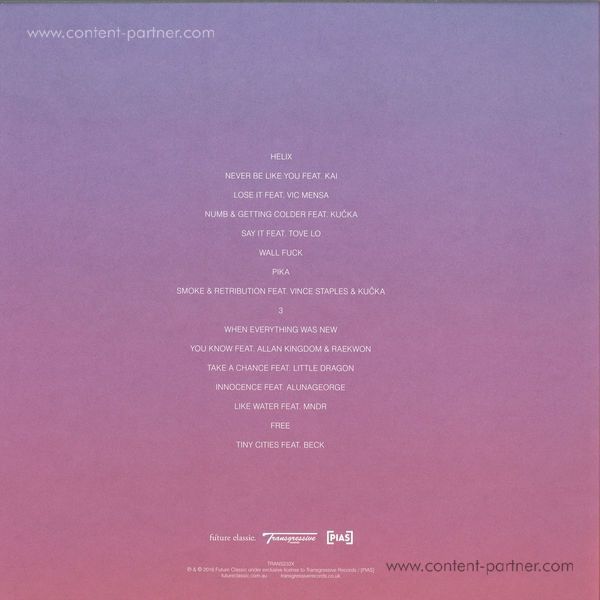 Flume - Skin (2LP+MP3,Clear-Transparent) (Back)