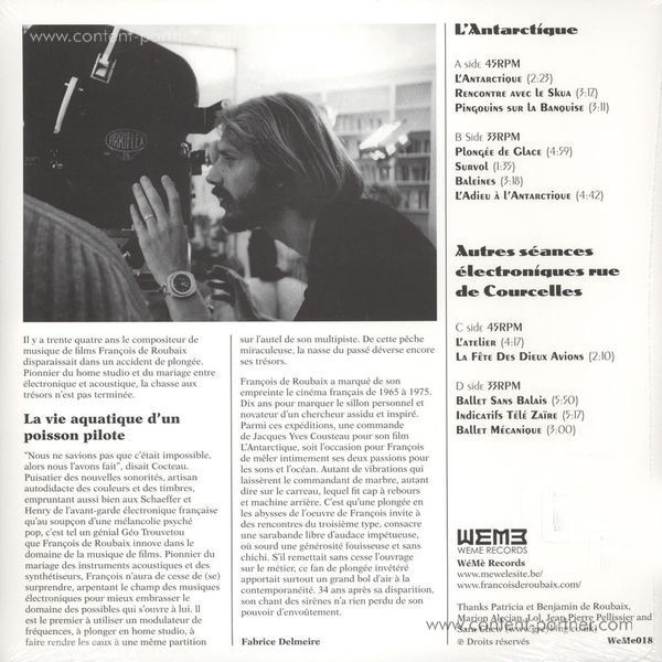 Francois de Roubaix - L'Antarctique / Autres seances... (Back)