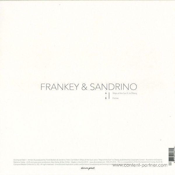 Frankey & Sandrino - Ways Of The Sun / Formax (Back)