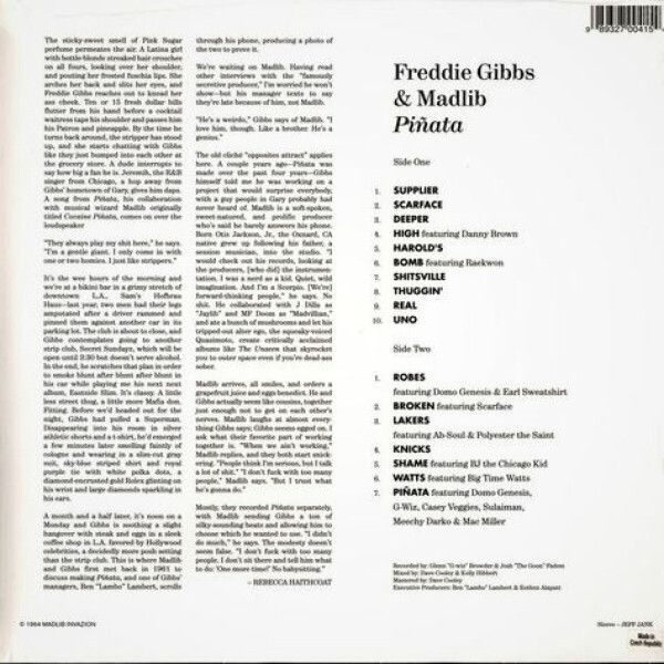 Freddie Gibbs & Madlib - Pinata: The 1964 Version (Back)