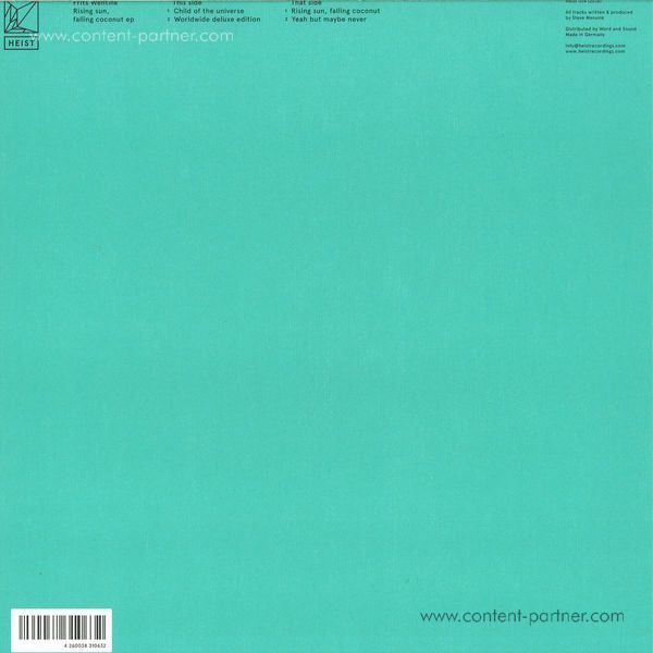 Frits Wentink - Rising Sun, Falling Coconut EP (Back)
