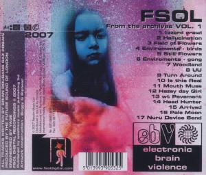 Future Sound Of London,The - From The Archives Vol.1 (Back)