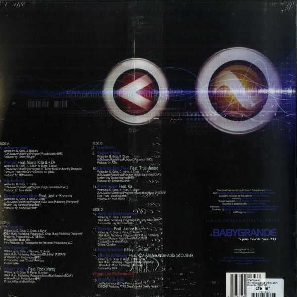 GZA/Genius - Pro Tools (Blue Vinyl 2LP) (Back)