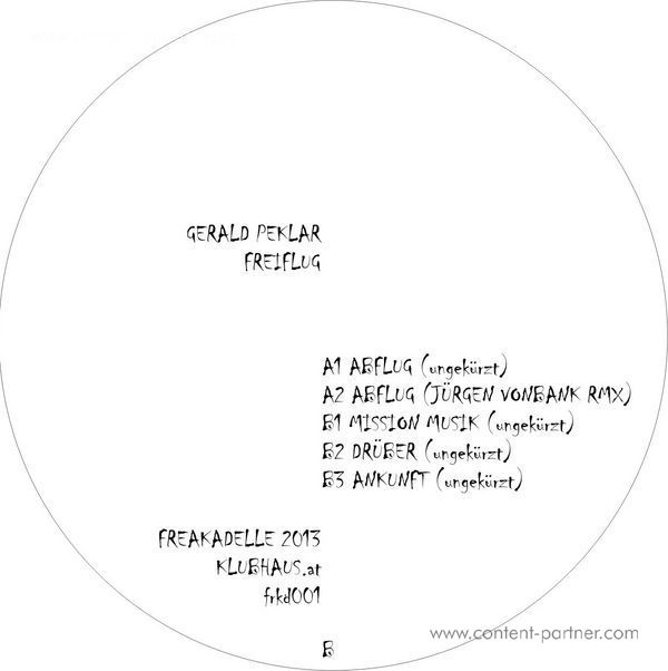 Gerald Peklar - Freiflug (Juergen VonBank Remix) (Back)