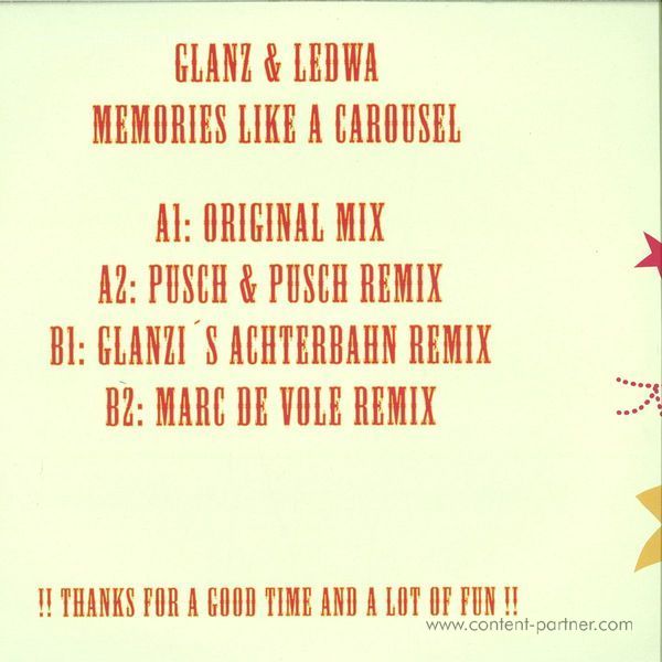 Glanz & Ledwa - Memories Like A Carousel (Back)