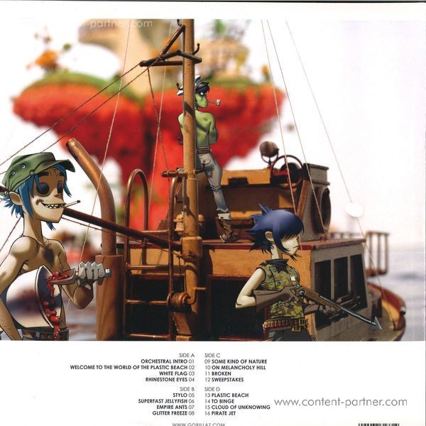 Gorillaz - Plastic Beach (2LP) (Back)