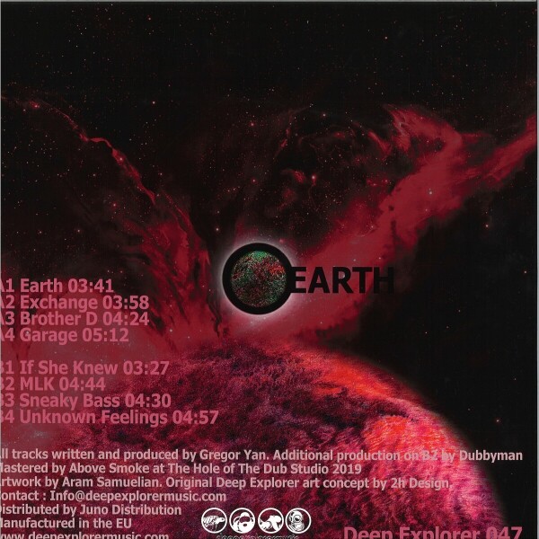 Gregor Yan - Earth (140 gram vinyl 12") (Back)