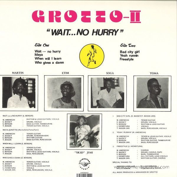 Grotto - Wait... No Hurry (Back)