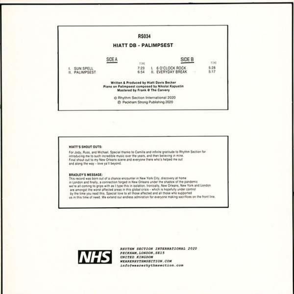 Hiatt dB - Palimpsest (Back)