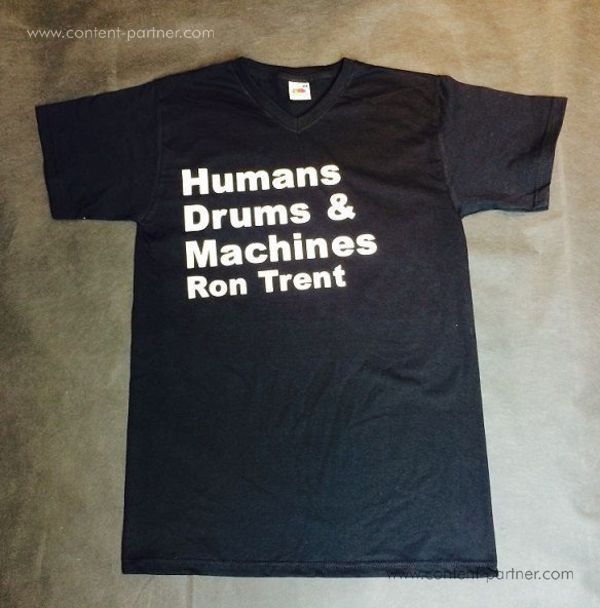 Humans & Drums Ron Trent - T-shirt Black With White Print (L) (Back)