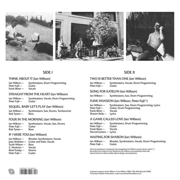 Ian Wilson - Straight from the Heart (2020 Re-Issue) (Back)