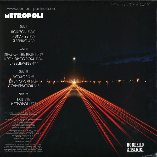 Italoconnection - Metropoli (2LP) (Back)
