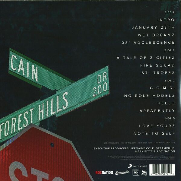 J. Cole - 2014 Forest Hills Drive (Back)