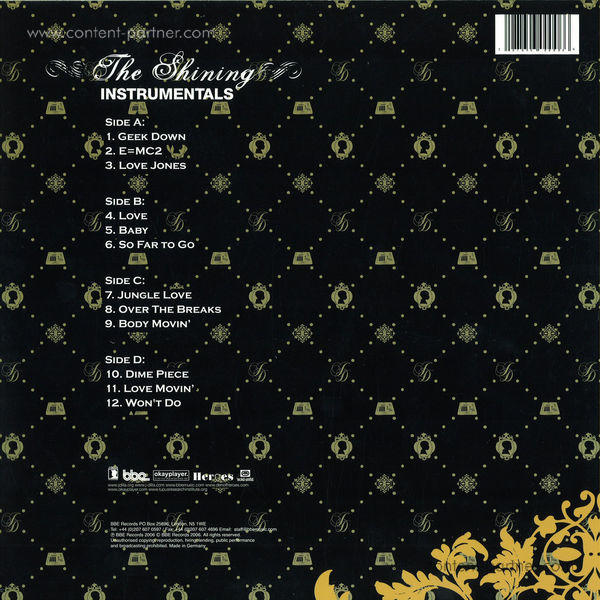 J Dilla - The Shining (Instrumentals Repress) (Back)