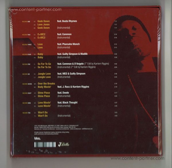 J Dilla - The Shining (Ltd. 10 x 7" Collection) (Back)