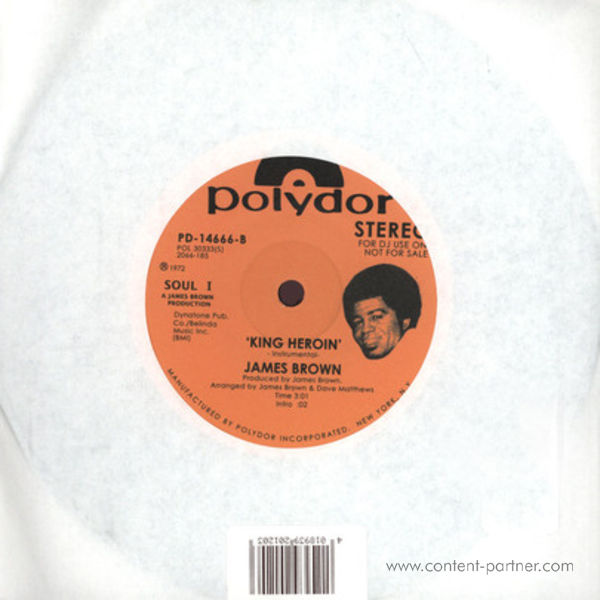 JAMES BROWN - King Heroin (Vocal + Instrumental) (Back)