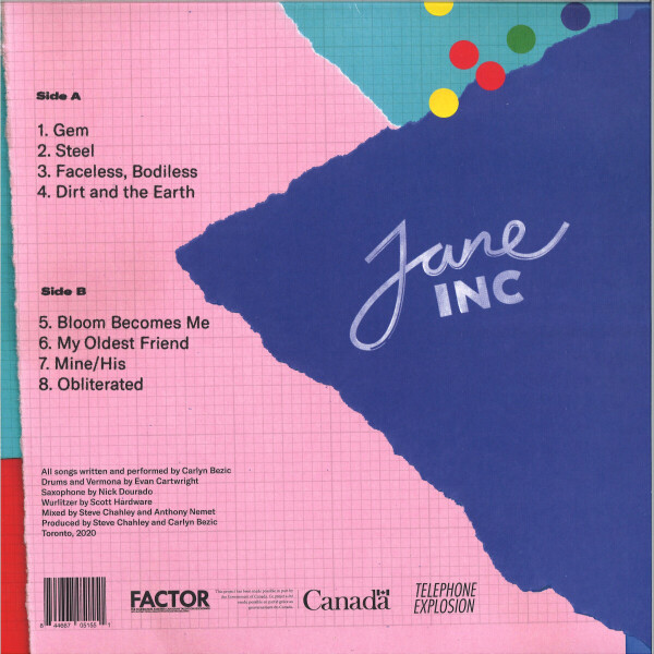 JANE INC - NUMBER ONE (Back)