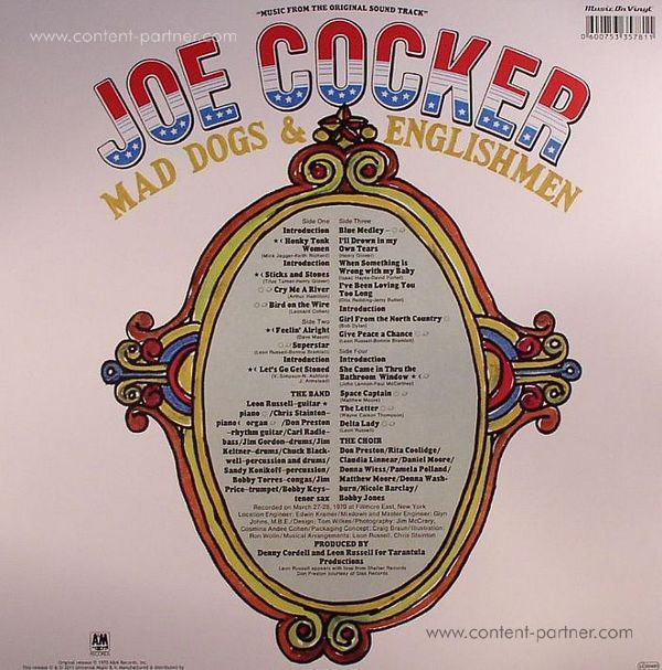 JOE COCKER - mad dogs & englishmen (Back)