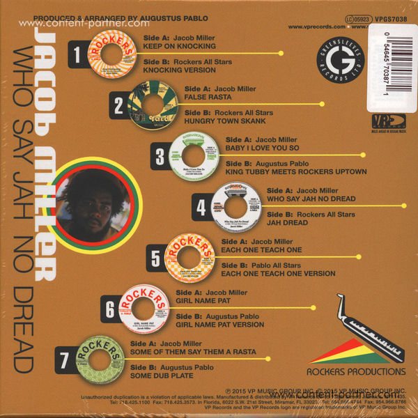 Jacob Miller - Who Say Jah No Dread (Ltd. 7x7" Box!!!) (Back)