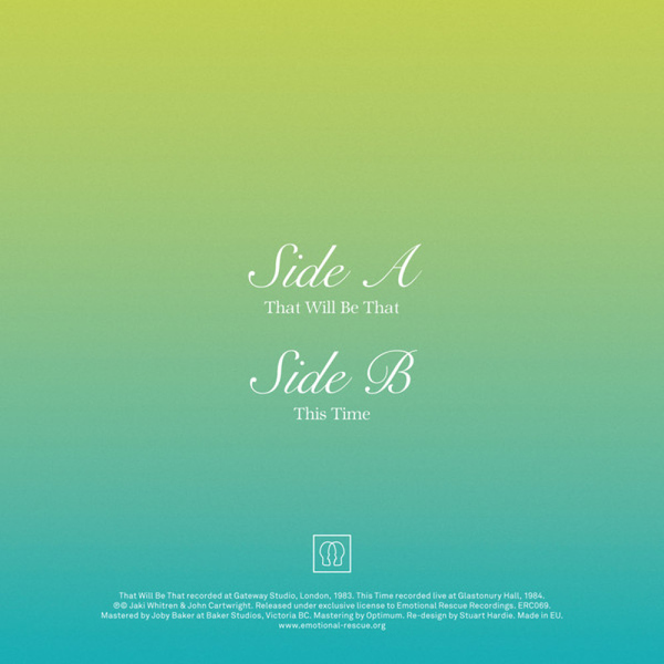 Jaki WHITREN/ JOHN CARTWRIGHT - That Will Be That (Back)