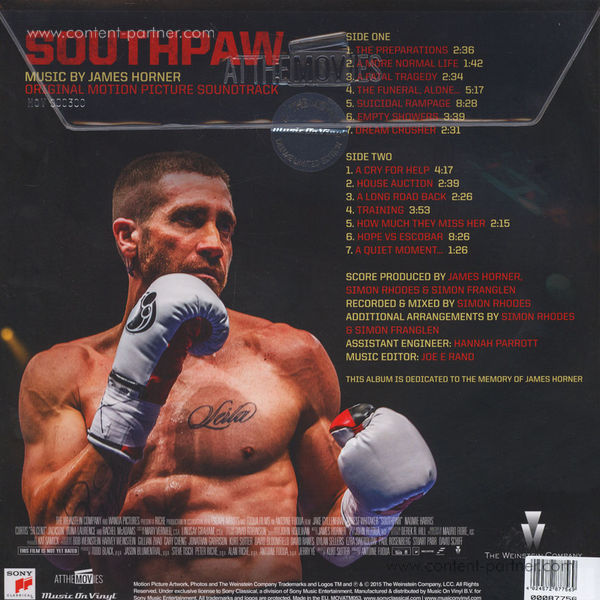 James Horner - Southpaw Ost (Back)