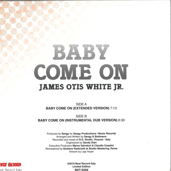 James Otis White Jr. - Baby Come On (Back)