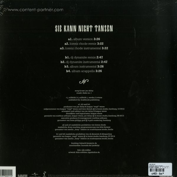Jan Delay - Sie kann nicht tanzen (Back)