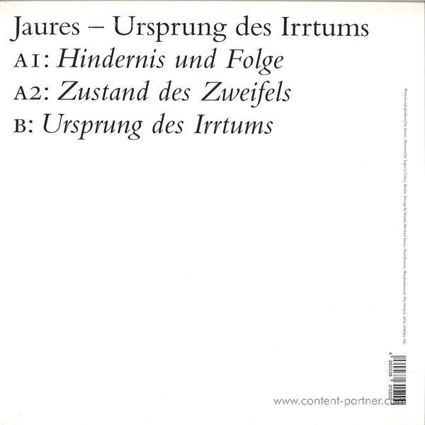 Jaures - Ursprung Des Irrtums (Back)